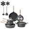 Nonstick Cookware Set, Granite Induction Kitchen Pots and Pans with Lids